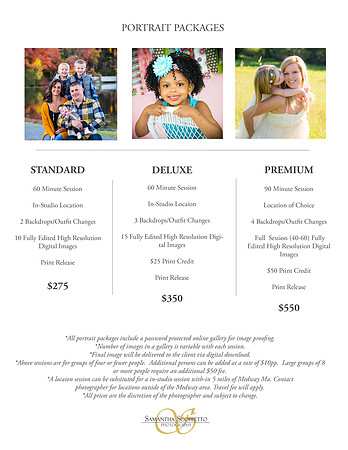 Portrait Packages 2021